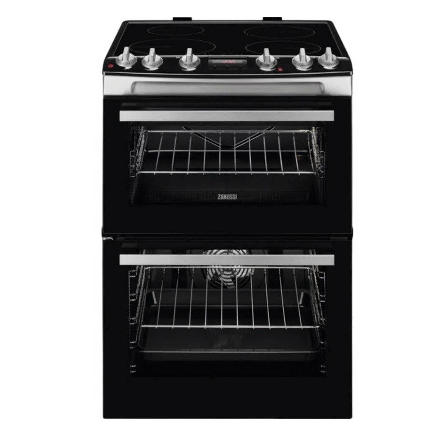 Zanussi ZCI66278XA 60cm Electric Double Oven with Induction Hob - Stainless Steel
