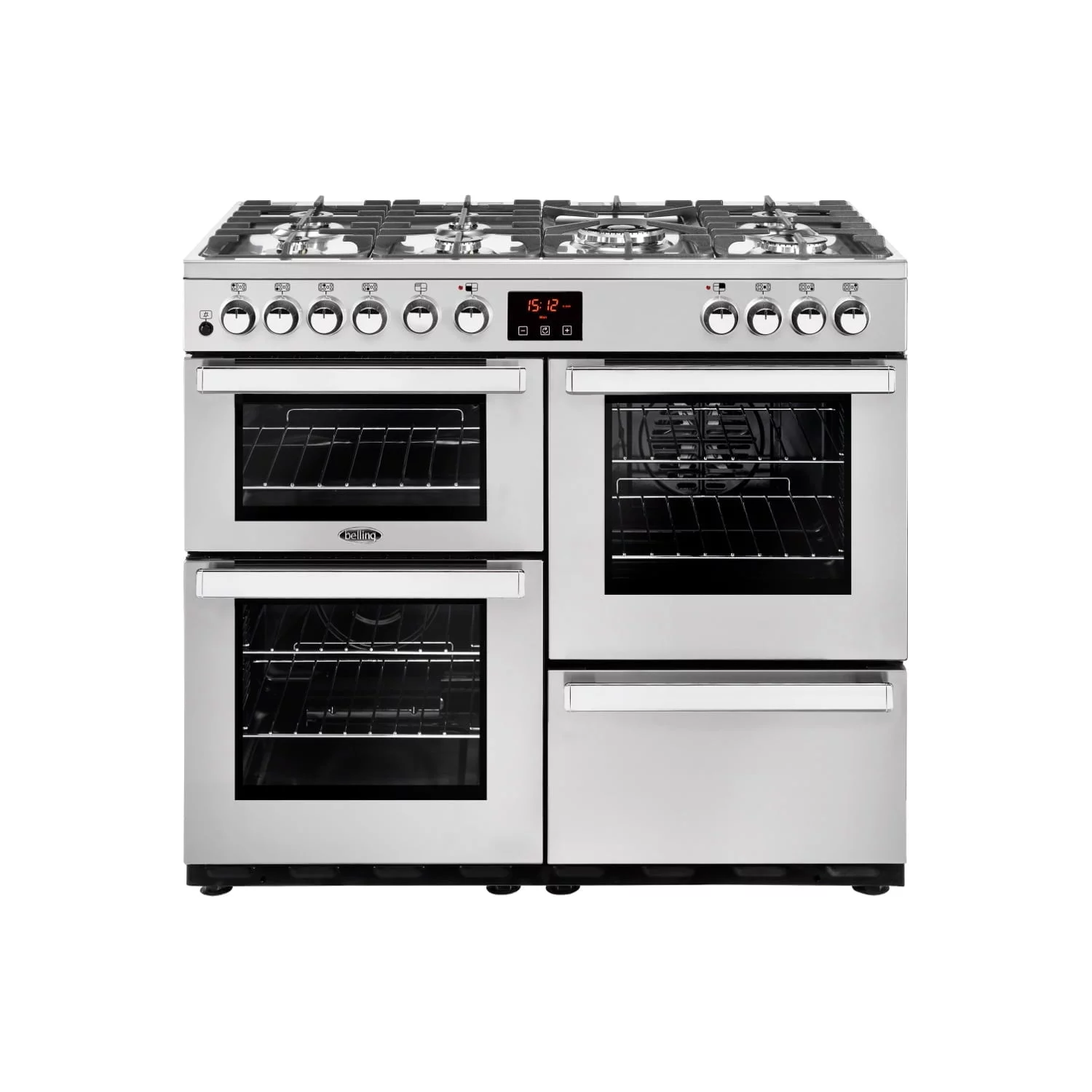 Belling Cookcentre 100DFT PROF Stainless Steel 100cm Dual Fuel Range Cooker