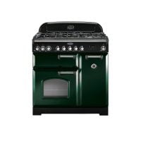 Rangemaster CDL90DFFRG/C Classic Deluxe Racing Green with Chrome Trim 90cm Dual Fuel Range Cooker