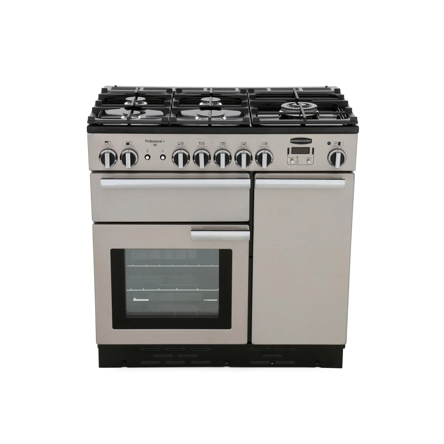 Rangemaster PROP90NGFSS/C Professional Plus Stainless Steel with Chrome Trim 90cm Gas Range Cooker