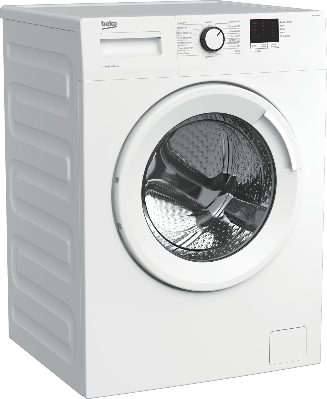 Beko WTK82041W 8kg 1200 Spin Washing Machine with Quick Programme - White