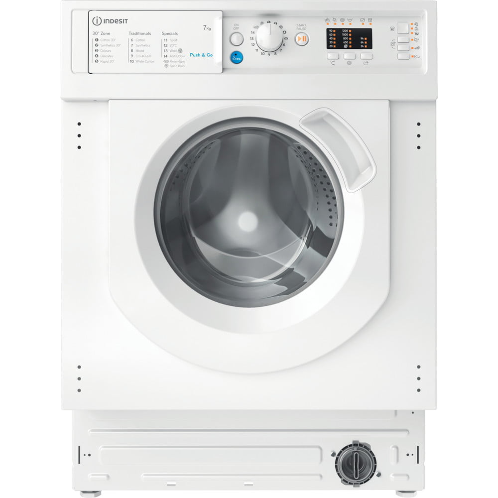 Indesit BIWMIL 71252 UK 7KG 1200 Spin Integrated Washing Machine - White