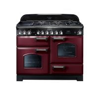 Rangemaster CDL110DFFCY/C Classic Deluxe Cranberry with Chrome Trim 110cm Dual Fuel Range Cooker