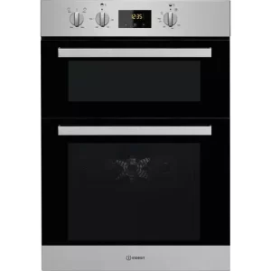 Indesit Aria IDD6340IX Built In Electric Double Oven - Stainless Steel - A/A Rated