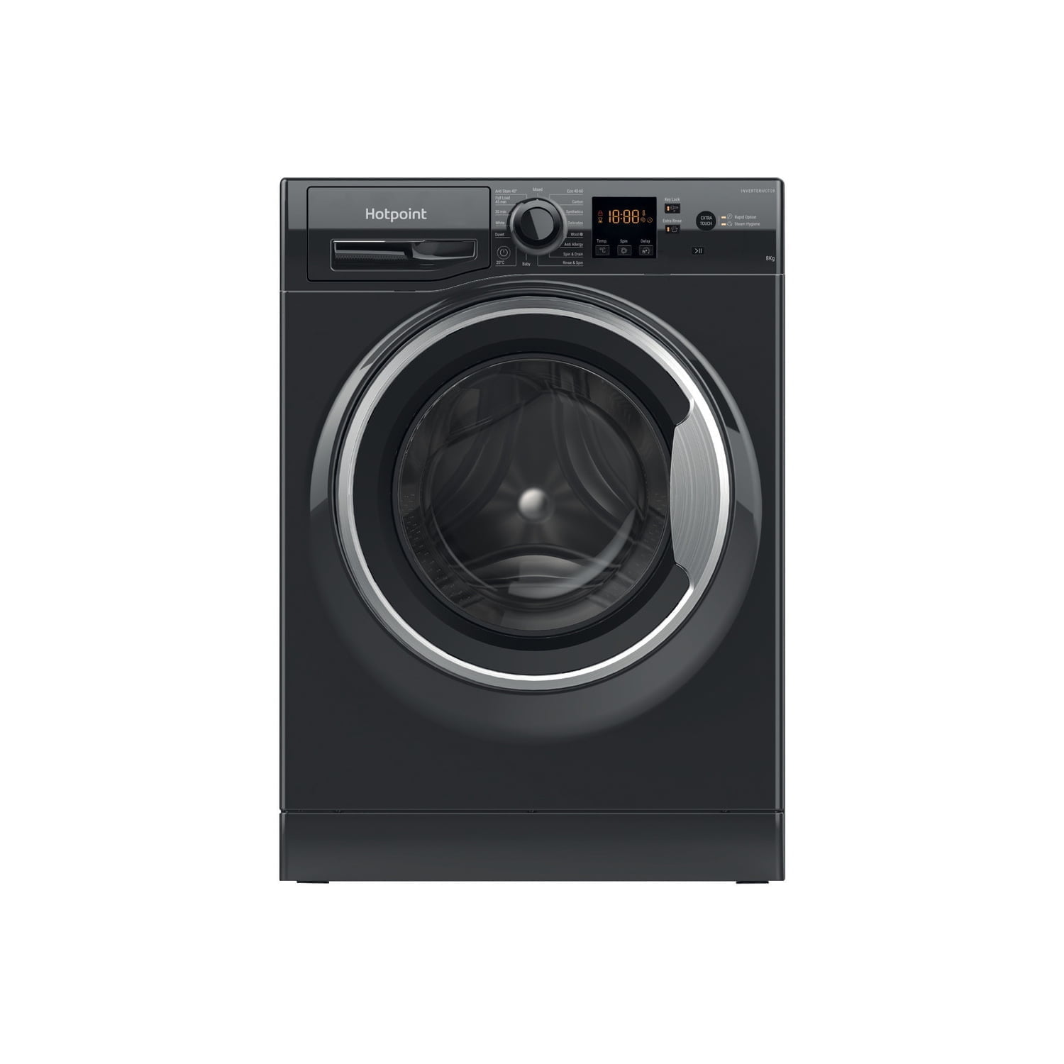 Hotpoint NSWM843CBSUKN 8Kg Washing Machine with 1400 rpm - Black