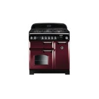Rangemaster CDL90DFFCY/C Classic Deluxe Cranberry with Chrome Trim 90cm Dual Fuel Range Cooker