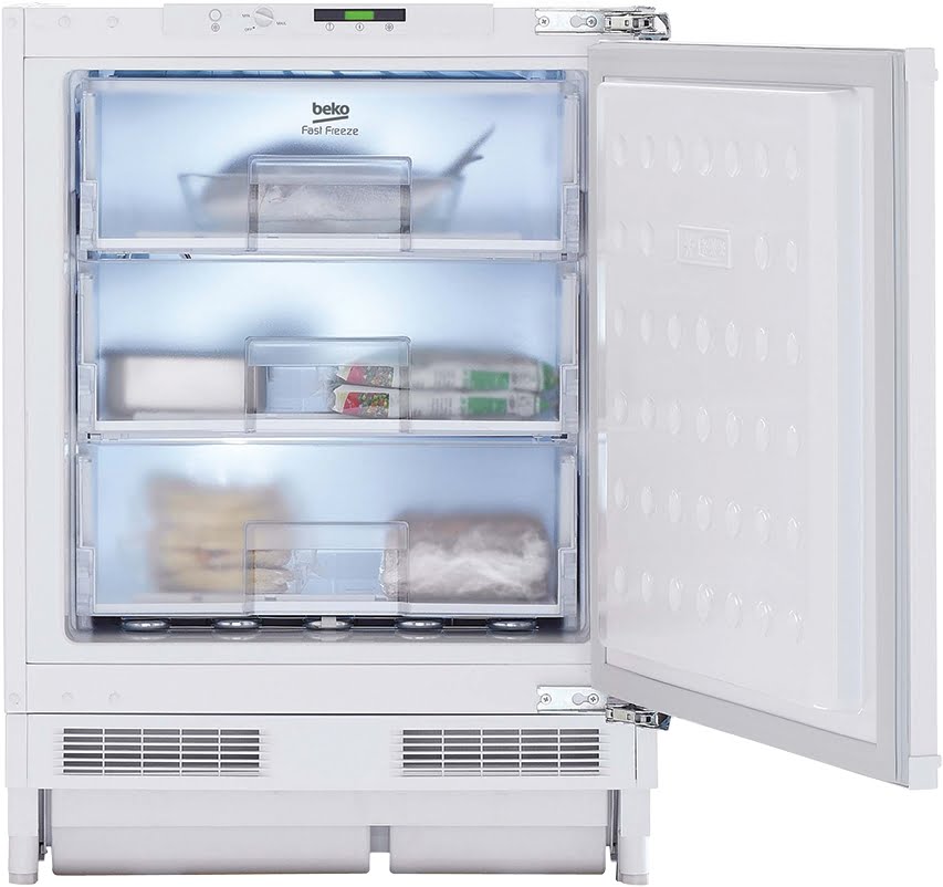 Beko BSFF3682 Integrated Under Counter Freezer with Fixed Door Fixing Kit - F Rated