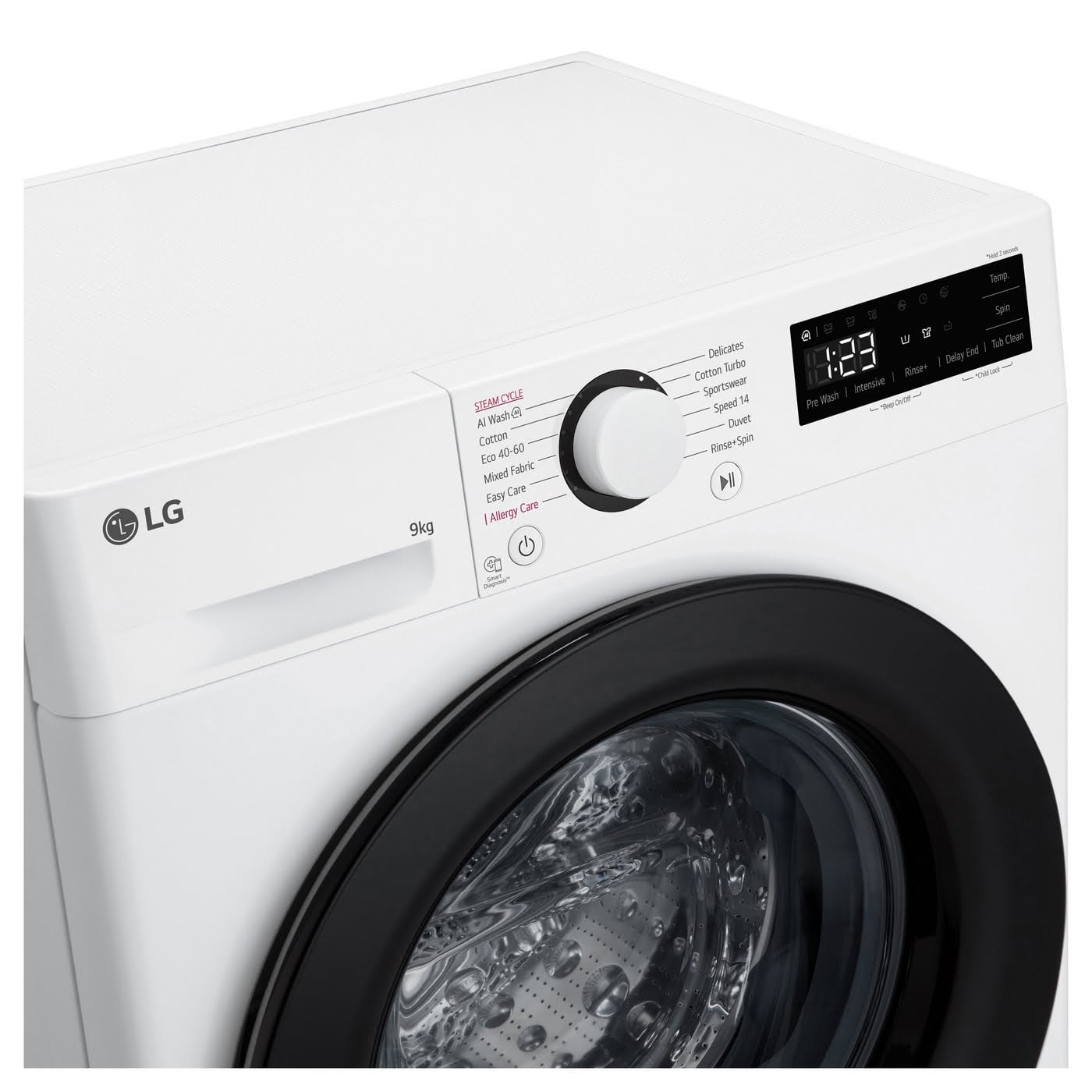 LG F2Y509WBLN1 9kg 1200 Spin Washing Machine - White