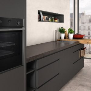 NEFF B3ACE4HG0B Slide&Hide 59.4cm Built In Electric Single Oven - Black with Graphite Trim