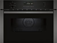 NEFF C1AMG84G0B 44 Litres Built In Microwave Oven with Hot Air - Black with Graphite Trim