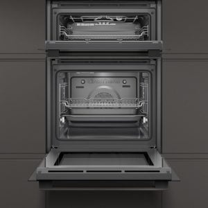 NEFF U1ACE2HG0B 59.4cm Built In Electric Double Oven - Black with Graphite Trim