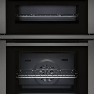 NEFF U1ACE2HG0B 59.4cm Built In Electric Double Oven - Black with Graphite Trim