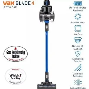 VAX CLSV-B4KC Cordless Vacuum - 45 Minutes Run Time - Blue