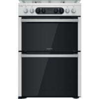 Hotpoint HDM67G8C2CX/UK Dual Fuel Cooker with Double Oven, Stainless Steel, A Rated