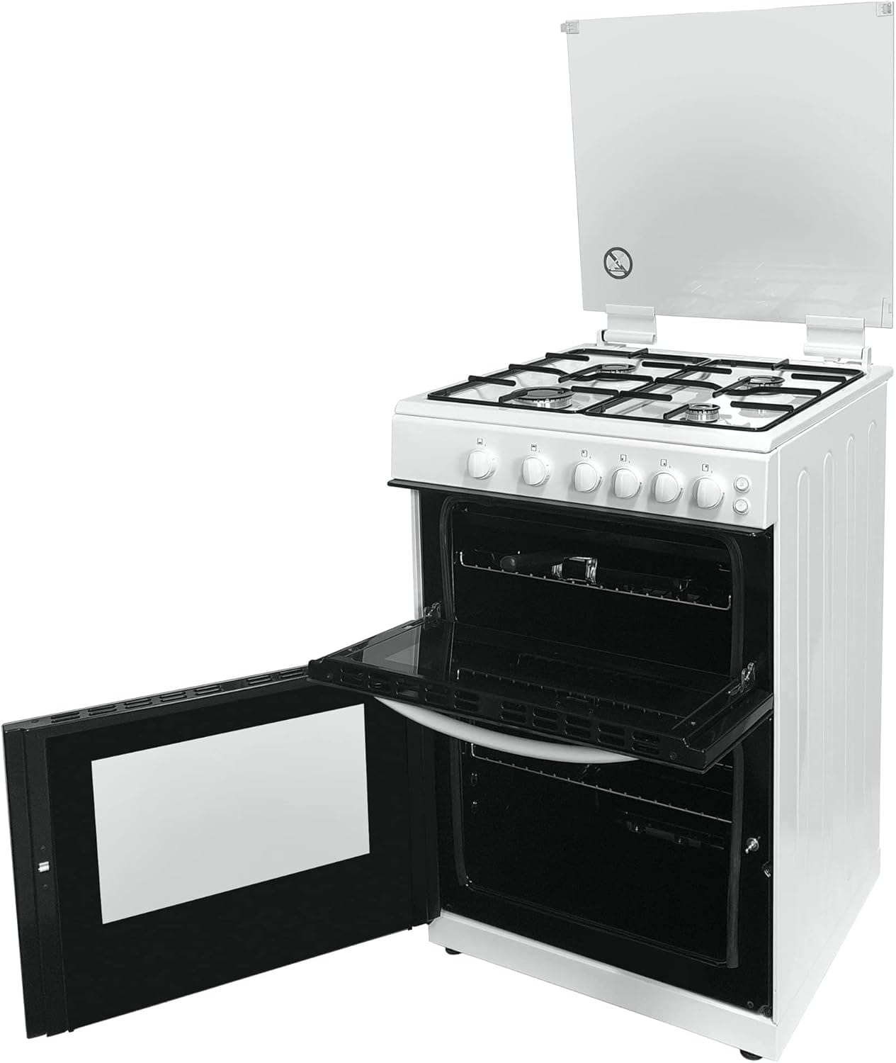 Statesman GDL60W2 60Cm Gas Double Oven Cooker – White