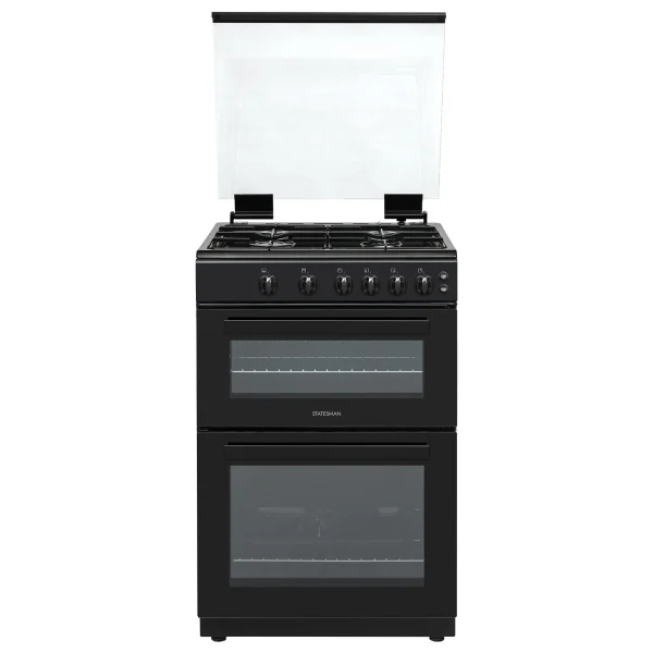 Statesman GDL60B2 60Cm Gas Double Oven Cooker - Black