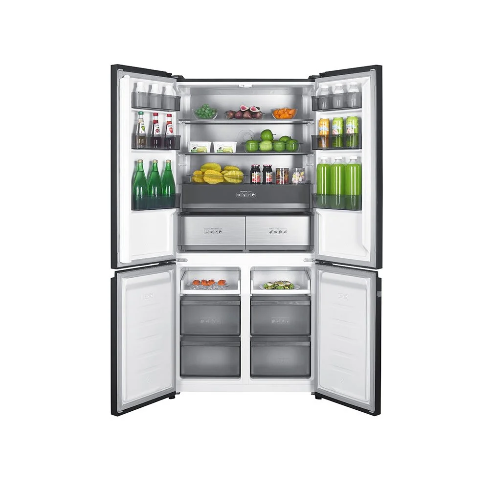 Teknix TMD19091SIBI, 505L Multi Door Fridge Freezer, Dark Inox